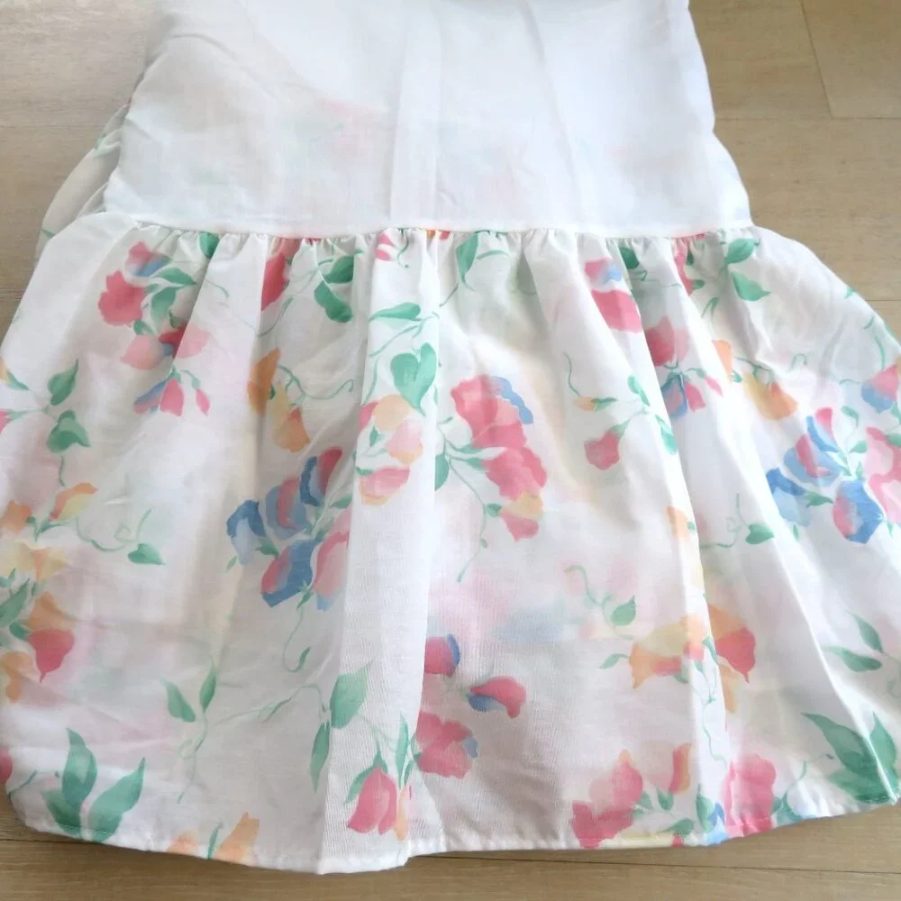 Vintage 1992 Gloria Vanderbilt Glorious Dream Full Bed Skirt Floral NEW USA Made